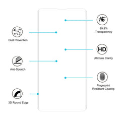 Edge Glue 3D-Vollbildfolie aus gehärtetem Glas mit gebogenen Kanten für Galaxy S10, Entsperren per Fingerabdruck wird nicht unterstützt, für Galaxy S10 (25 Stück)