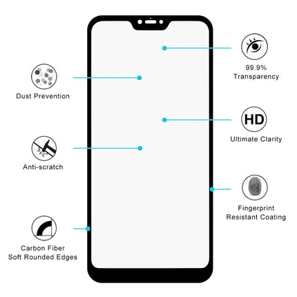 Ultra Thin 9H 3D HD Anti-burst Full Screen Carbon Fiber Tempered Glass Film for Xiaomi Redmi Note 6, Xiaomi Redmi Note 6