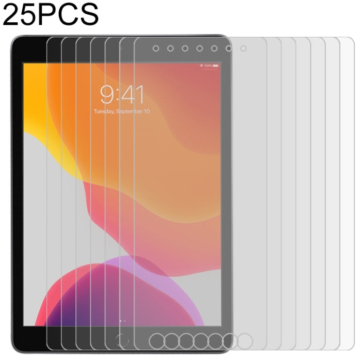 25 PCS For iPad 10.2 2021 / 2020 / 2019 9H 2.5D Tempered Glass Film, For iPad 10.2 2021 / 2020 / 2019(2.5D)(25 PCS)