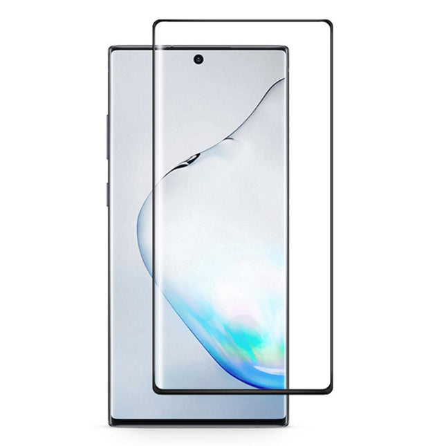 For Galaxy Note 10 3D Curved Edge Glue Curved Full Screen Tempered Glass Film, Fingerprint Unlock Is Supported