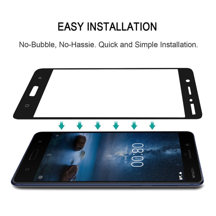 Full Glue Full Cover Screen Protector Tempered Glass film for Nokia 8