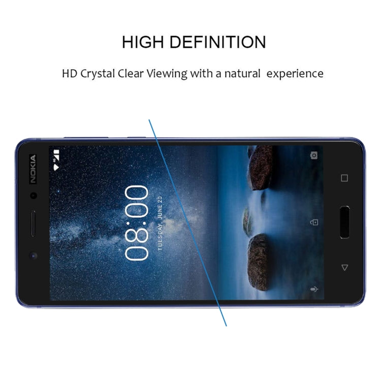 25 PCS Full Glue Full Cover Screen Protector Tempered Glass film for Nokia 5