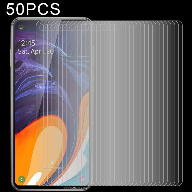 50 PCS 2.5D Non-Full Screen Tempered Glass Film for Galaxy A60, For Galaxy A60 (50 PCS)