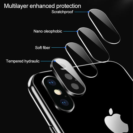 For iPhone XS Max Titanium Alloy Metal Camera Lens Protector Tempered Glass Film, For iPhone XS Max (Black)(1 PC), For iPhone XS Max (Gold)(1 PC), For iPhone XS Max (Silver)(1 PC)
