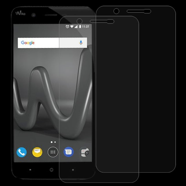 2 PCS for Wiko Harry 0.26mm 9H Surface Hardness 2.5D Curved Edge Tempered Glass Screen Protector