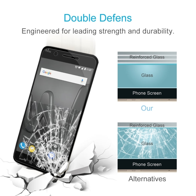 2 PCS for Wiko Harry 0.26mm 9H Surface Hardness 2.5D Curved Edge Tempered Glass Screen Protector