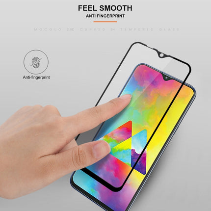 mocolo 0.33mm 9H 2.5D Full Glue Silk Print Tempered Glass Film for Galaxy M20, For Galaxy M20