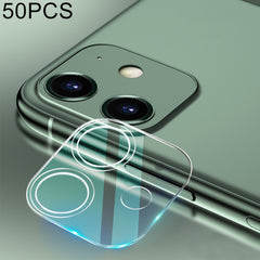 For iPhone 11 50pcs HD Rear Camera Lens Protector Tempered Glass Film, For iPhone 11(50 PCS)