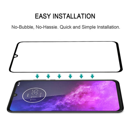 For Motorola One Zoom Full Glue Full Screen Tempered Glass Film