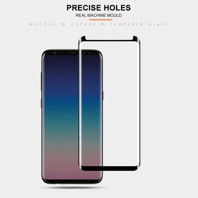 mocolo 0.33mm 9H 3D Full Glue Curved Tempered Glass Film for Galaxy S9+, For Galaxy S9+