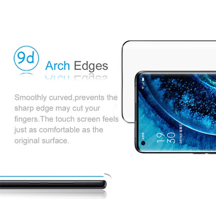 For OPPO Find X2 Pro 9H HD 3D Curved Edge Tempered Glass Film (Transparent), For OPPO Find X2 Pro(1 PC), For OPPO Find X2 Pro(Black)(1 PC)
