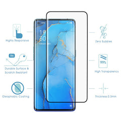 For OPPO Reno3 Pro 9H HD 3D Curved Edge Tempered Glass Film (Black)