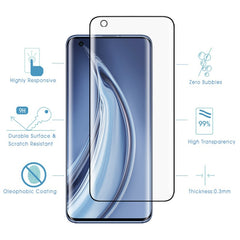 For Xiaomi Mi 10 Pro 5G 9H HD 3D Curved Edge Tempered Glass Film (Black)