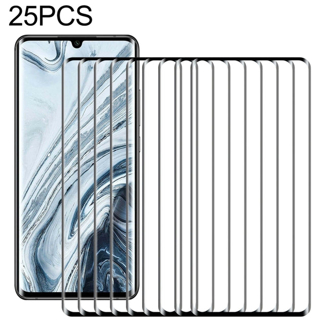 25 PCS For Xiaomi Mi Note 10 Pro 9H HD 3D Curved Edge Tempered Glass Film (Black), For Xiaomi Mi Note 10 Pro(Black)(25 PCS), For Xiaomi Mi Note 10 Pro(25 PCS)