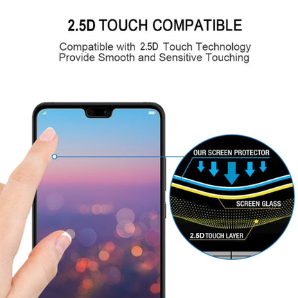 25 PCS 9H Silk Print Full Screen Full Tempered Glass Film for Huawei P20