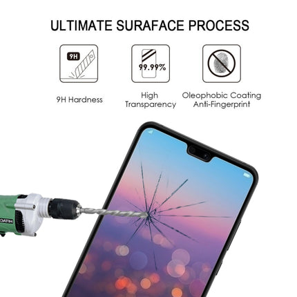 25 PCS 9H Silk Print Full Screen Full Tempered Glass Film for Huawei P20
