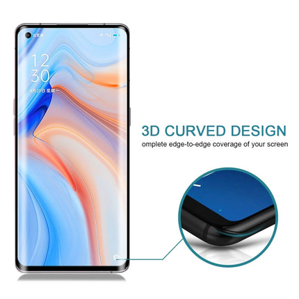 For OPPO Reno4 Pro 3D Curved Edge Full Screen Tempered Glass Film, For OPPO Reno4 Pro