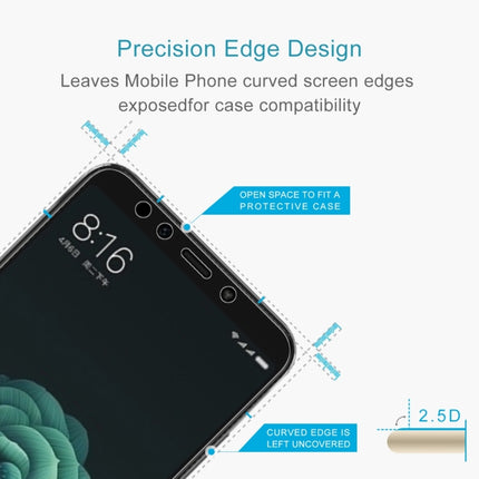 2 PCS 0.26mm 9H 2.5D Tempered Glass Film for Xiaomi Mi 6X & A2, For Mi 6X (2 PCS)