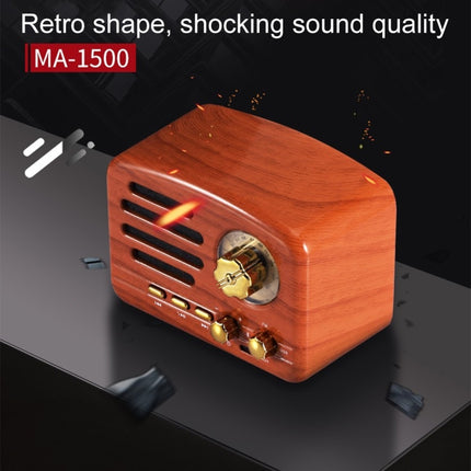Angel MA-1500 Retro Bluetooth HiFi Radio Speaker with Colorful LED Light, Support USB & FM & 3.5mm Aux