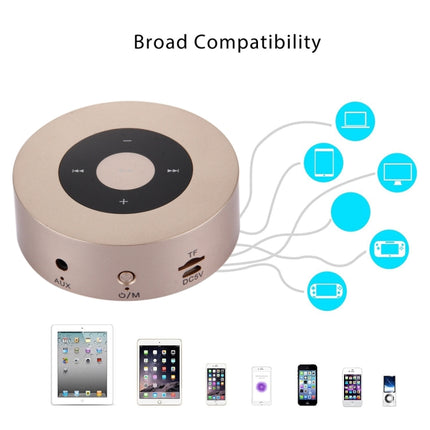 A8 Portable Stereo Bluetooth Speaker Built-in MIC, Support Hands-free Calls / TF Card / AUX IN, Pink, Silver, Gold, Grey, Red