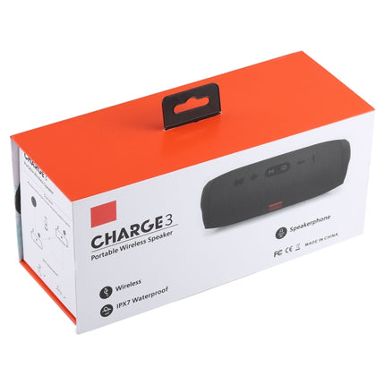 Altavoz estéreo Bluetooth resistente al agua Charge3 Life, micrófono incorporado, compatible con llamadas manos libres, tarjeta TF, entrada auxiliar y banco de energía