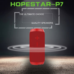 HOPESTAR P7 Mini tragbarer kabelloser Bluetooth-Lautsprecher mit eingebautem Mikrofon, unterstützt AUX/Freisprechanruf/FM/TF, P7