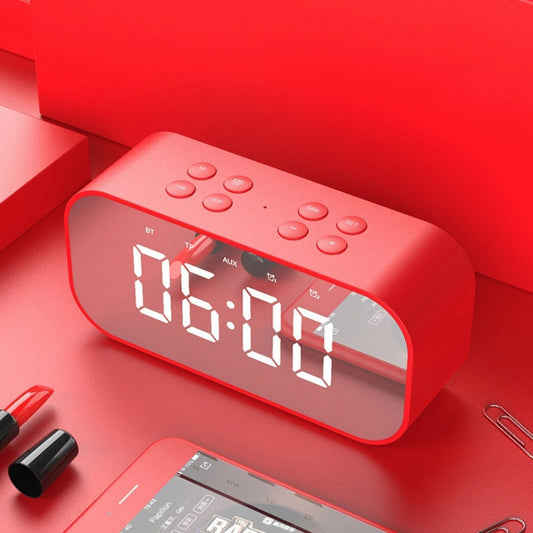 AEC BT501 Bluetooth 5.0 Mini Speaker with LED & Alarm Clock & Clock & Mirror, Support 32G TF Card, BT501