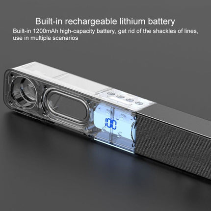 LEERFEI E91 10 W langes, stangenförmiges Multimedia-Radio mit zwei Lautsprechern und Bluetooth-Audio, unterstützt TF-Karte/U-Disk/3,5 mm AUX, unterstützt TF-Karte/U-Disk/3,5 mm AUX