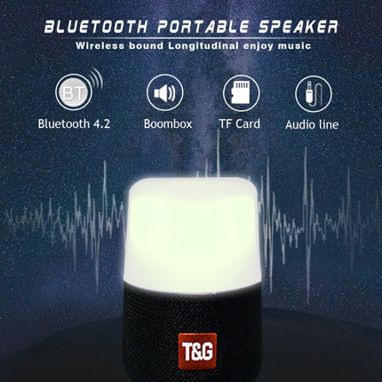 T&amp;G TG168 Tragbarer kabelloser Bluetooth V5.0-Stereolautsprecher mit Griff, eingebautem Mikrofon, unterstützt blinkendes LED-Licht &amp; TF-Karte &amp; U-Disk &amp; AUX IN &amp; FM, TG168