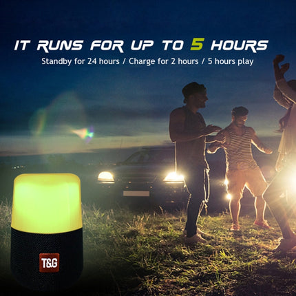 T&amp;G TG168 Tragbarer kabelloser Bluetooth V5.0-Stereolautsprecher mit Griff, eingebautem Mikrofon, unterstützt blinkendes LED-Licht &amp; TF-Karte &amp; U-Disk &amp; AUX IN &amp; FM, TG168