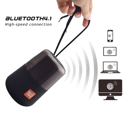 T&amp;G TG168 Tragbarer kabelloser Bluetooth V5.0-Stereolautsprecher mit Griff, eingebautem Mikrofon, unterstützt blinkendes LED-Licht &amp; TF-Karte &amp; U-Disk &amp; AUX IN &amp; FM, TG168