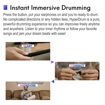 Hyperdrum Somatosensory Virtual Drum Kit Smart Portable Musical Instrument, Hyperdrum Somatosensory Virtual Drum