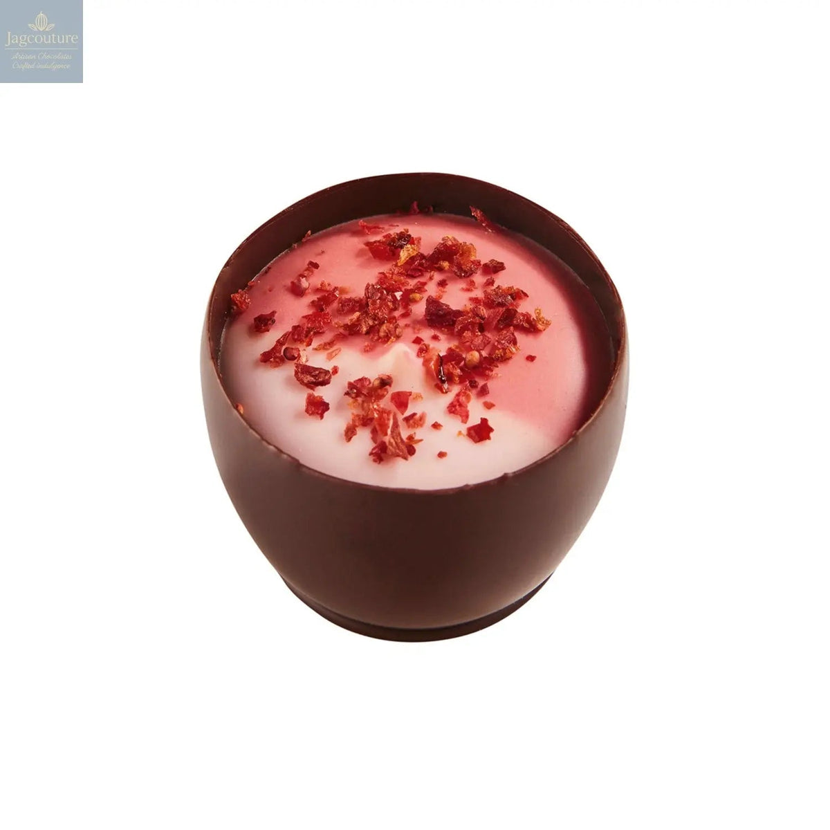 Mary - raspberry ganache with a duo of raspberry and strawberry crème topping 14g