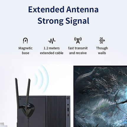 COMFAST CF-AX210 PLUS 5374Mbps Tri-band + Bluetooth 5.2 Wireless WiFi6E PCI-E Network Card