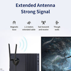 COMFAST CF-AX210 PLUS 5374Mbps Tri-band + Bluetooth 5.2 Wireless WiFi6E PCI-E Network Card, CF-AX210 PLUS