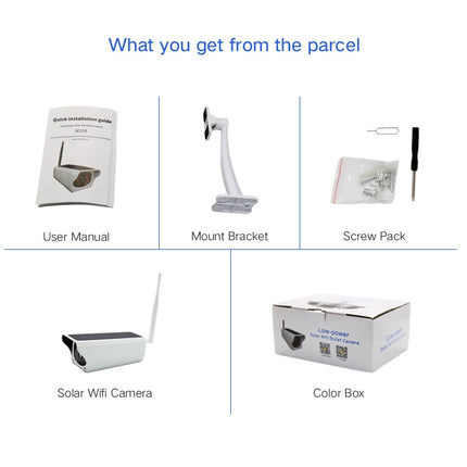 YS-Y4 1080P HD Solar Wifi Battery Camera, Support Motion Detection & Infrared Night Vision & SD Card(Max 32GB)