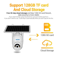 ESCAM QF450 HD 1080P 4G AU Version Solar Powered IP Camera without Memory, Support Two-way Audio & PIR Motion Detection & Night Vision & TF Card, without Memory