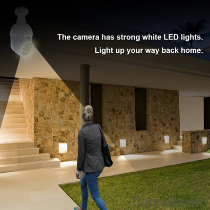 DP19 Smart WiFi HD Outdoor Network Light Bulb Camera, Support Infrared Night Vision & Motion Detection & TF Card