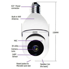 GA-C11 1080P 2MP 2.4G Single Frequency Two-way Voice Intercom Bulb Camera, 2.4G Single Frequency