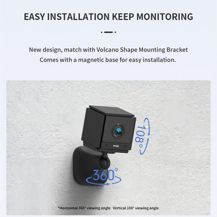 CAMSOY S20 1080P WiFi Wireless Network Action Camera Wide-angle Recorder with Mount, S20 (Black), S20 (White)