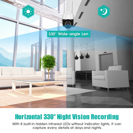 QX29 3.0MP HD WiFi IP Camera, Support Night Vision & Motion Detection & Two Way Audio & TF Card, AU Plug