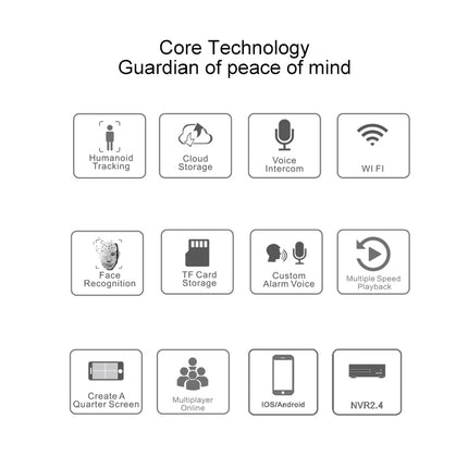 QX48 Pixels 1080P HD Wireless IP Camera, Support Motion Detection & Infrared Night Vision & TF Card