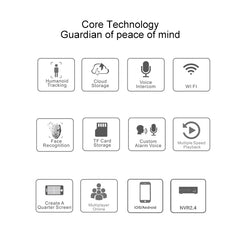 QX48 Pixels 1080P HD Wireless IP Camera, Support Motion Detection & Infrared Night Vision & TF Card