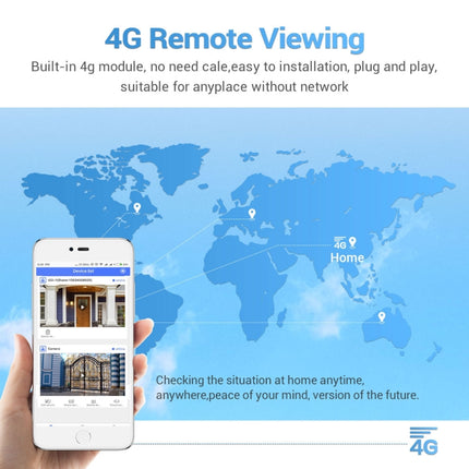 ESCAM QF480 EU Version HD 1080P IP66 Waterproof 4G Solar Panel PT IP Camera without Battery, Support Night Vision / Motion Detection / TF Card / Two Way Audio