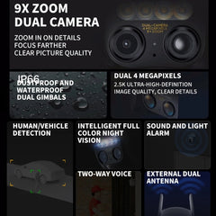 Original Xiaomi CW700S Outdoor Camera 4MP Full Color Night Vision WiFi Camera, US Plug, CW700S