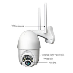 Q10 Outdoor Mobile Phone Remotely Rotate Wireless WiFi 10 Lights IR Night Vision HD Camera, Support Motion Detection Video / Alarm & Recording, UK Plug, Q10 IR Night Vision
