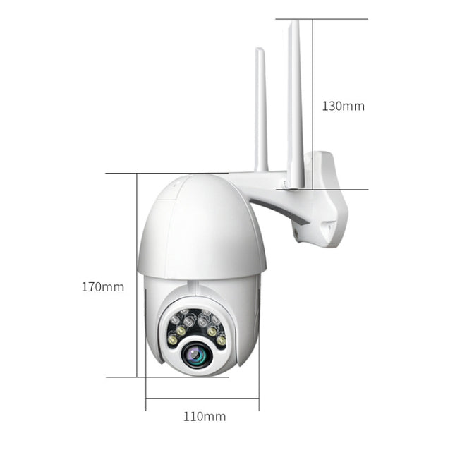 Q10 Outdoor Mobile Phone Remotely Rotate Wireless WiFi 10 Lights IR Night Vision HD Camera, Support Motion Detection Video / Alarm & Recording, UK Plug, Q10 IR Night Vision