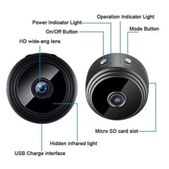 A9+ 1080P WiFi Remote Wireless Camera, Support Night Vision & Motion Detection & TF Card, Broadcom Bluetooth Solution