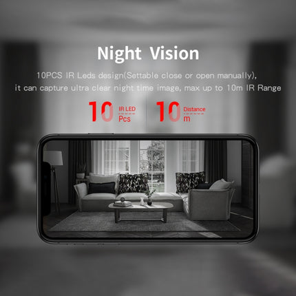 ESCAM PVR008 HD 1080P WiFi IP Camera, Support Motion Detection / Night Vision, IR Distance: 10m, AU Plug