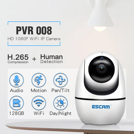 ESCAM PVR008 HD 1080P WiFi IP Camera, Support Motion Detection / Night Vision, IR Distance: 10m, AU Plug
